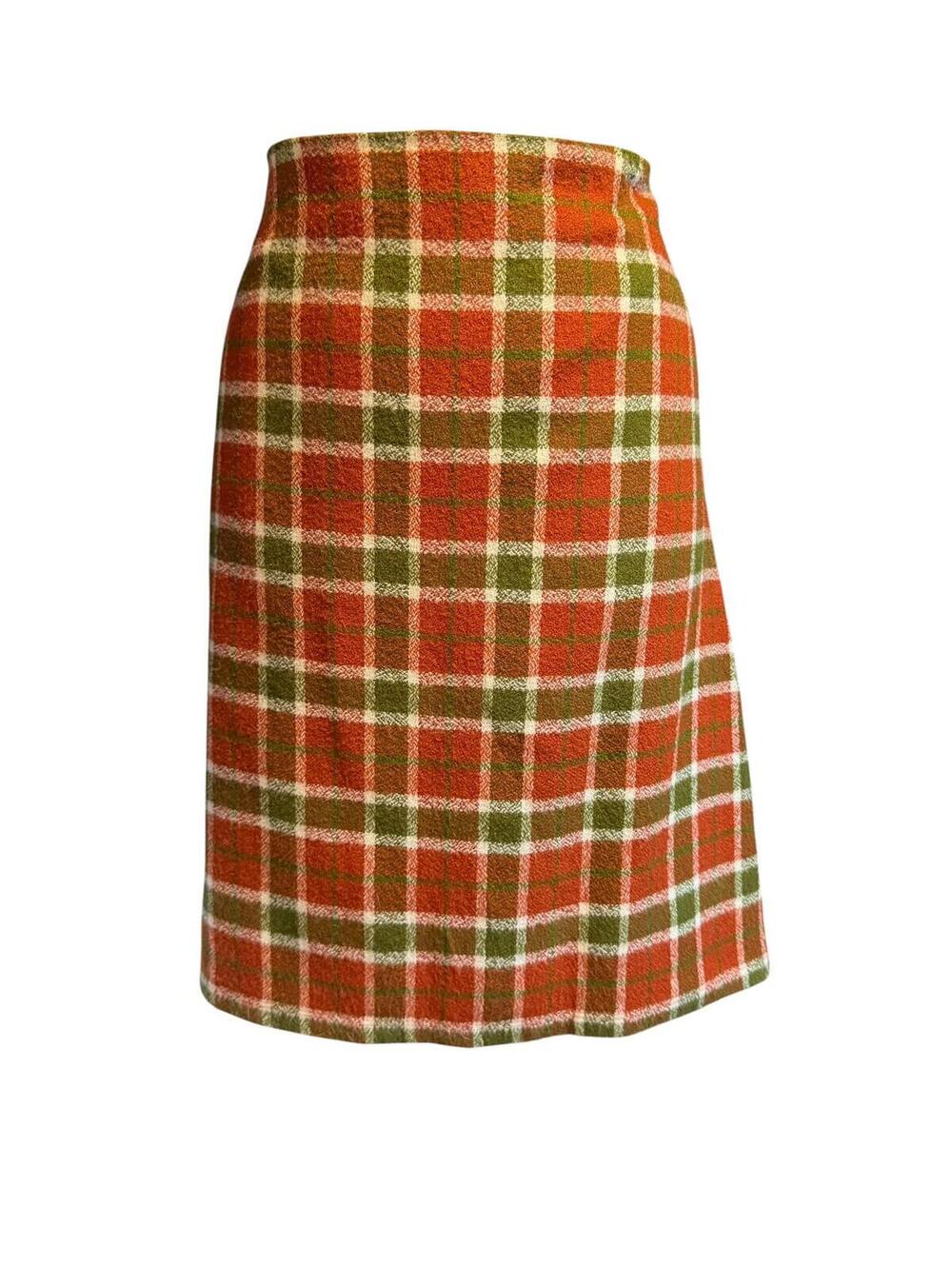 Forever 21 Vintage Plaid Wool A-Line Skirt